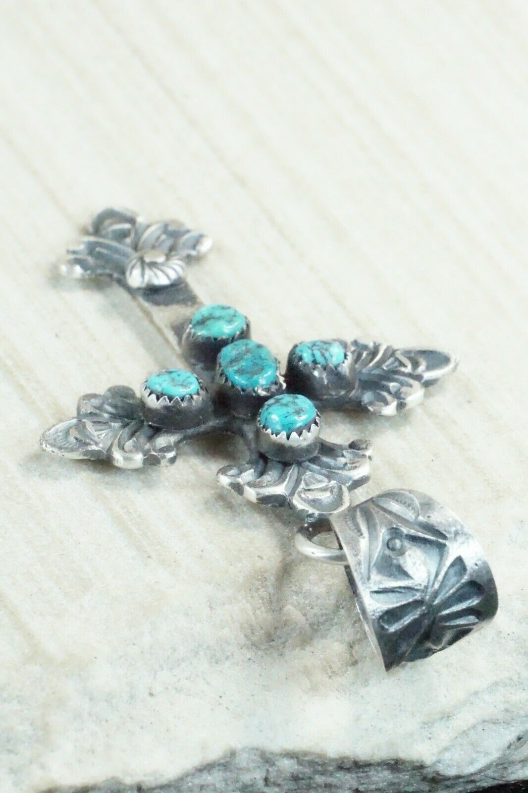 Turquoise and Sterling Silver Pendant - Eva & Linberg Billah