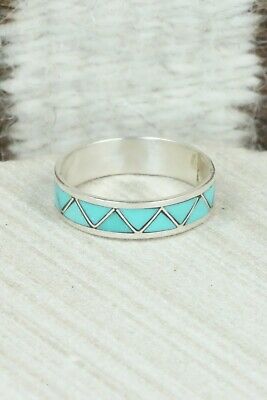 Turquoise & Sterling Silver Ring - Tina Gasper - Size 11.5