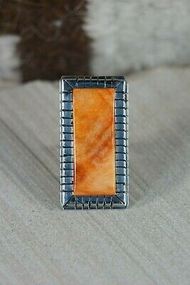 Navajo Spiny Oyster and Sterling Silver Ring - Ray Jack - Size 6.25 - High Lonesome Trading