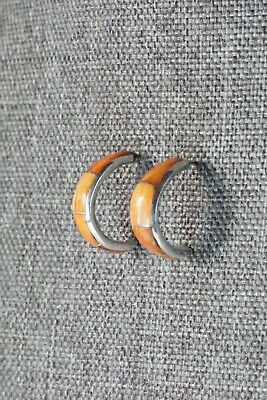 Spiny Oyster & Sterling Silver Earrings - Philbert Chavez - High Lonesome Trading