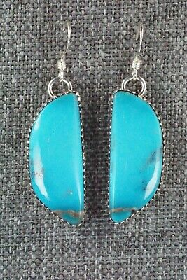 Turquoise & Sterling Silver Earrings - Alvin Joe