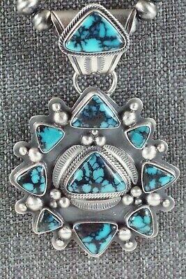 Turquoise Pendant & Sterling Silver Necklace - Tom Lewis