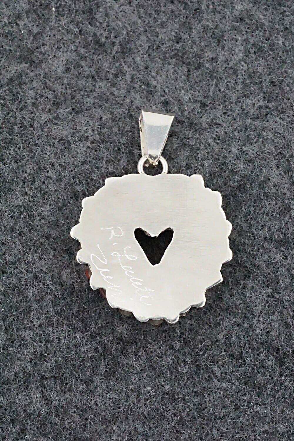 Coral & Sterling Silver Pendant - Rebecca Laate