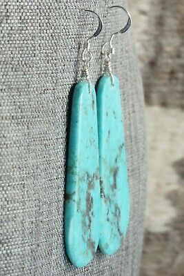 Turquoise & Sterling Silver Earrings - Lupe Lovato