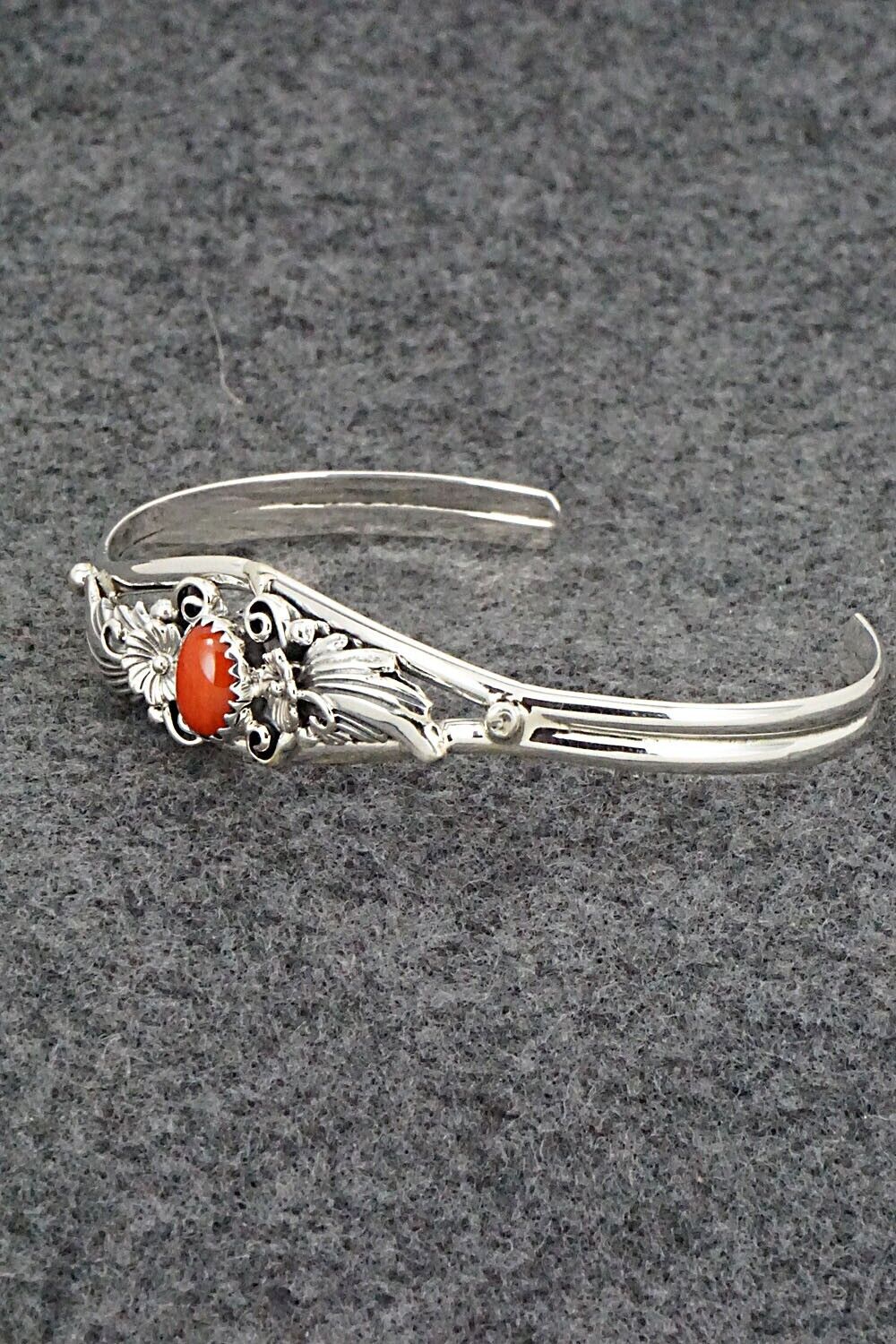 Coral & Sterling Silver Bracelet - Judy Largo