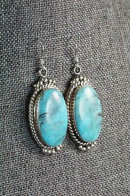 Turquoise & Sterling Silver Earrings - Greg Yazzie