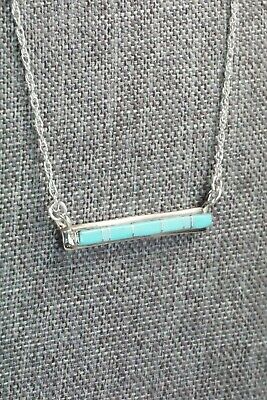 Turquoise & Sterling Silver Necklace - Rolanda Natachu