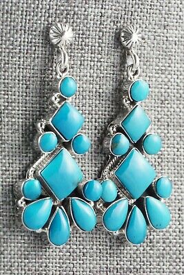 Turquoise & Sterling Silver Earrings - Verley Betone