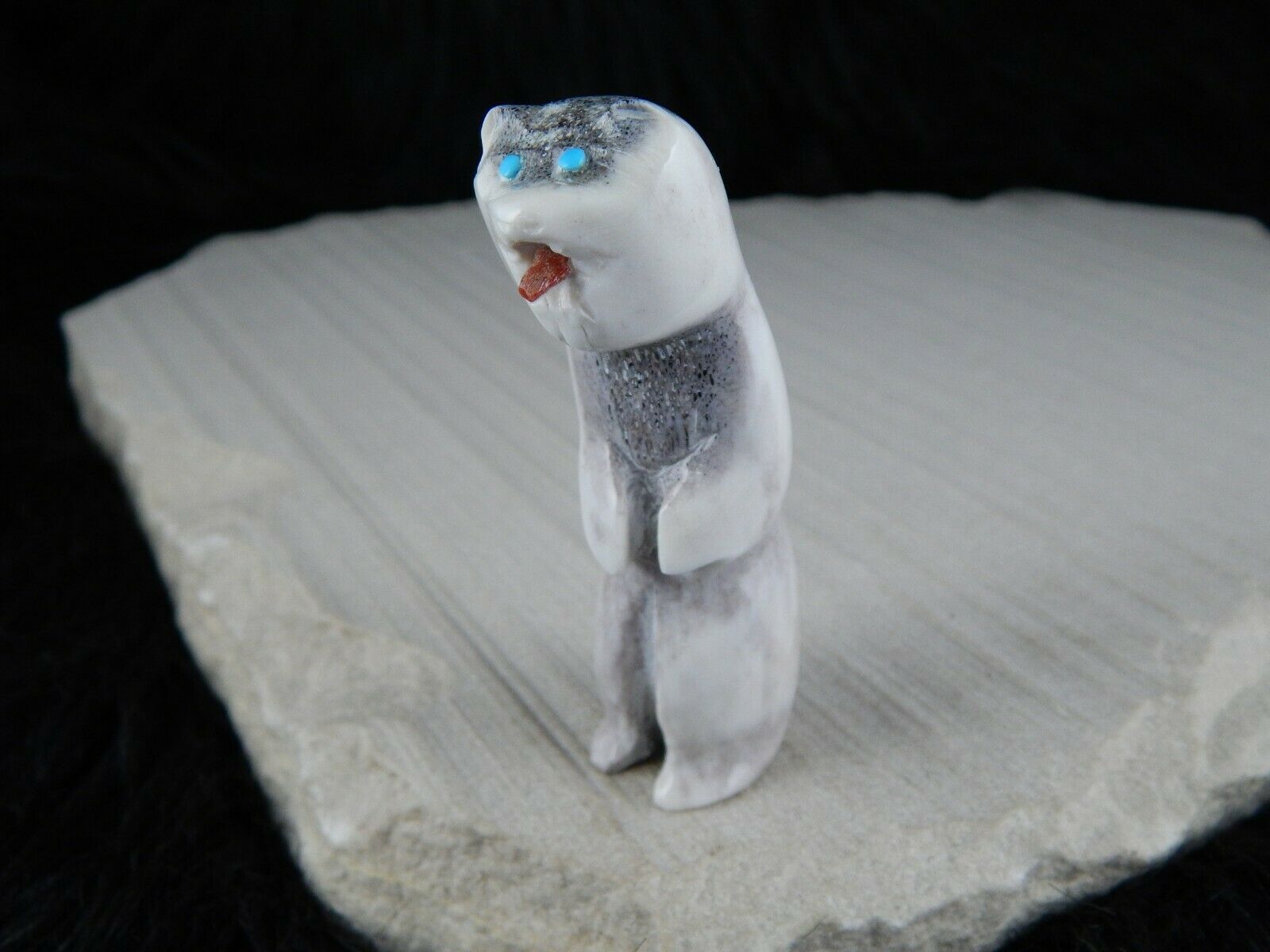 Bear Zuni Fetish Carving - Marlon Lowsayatee - High Lonesome Trading