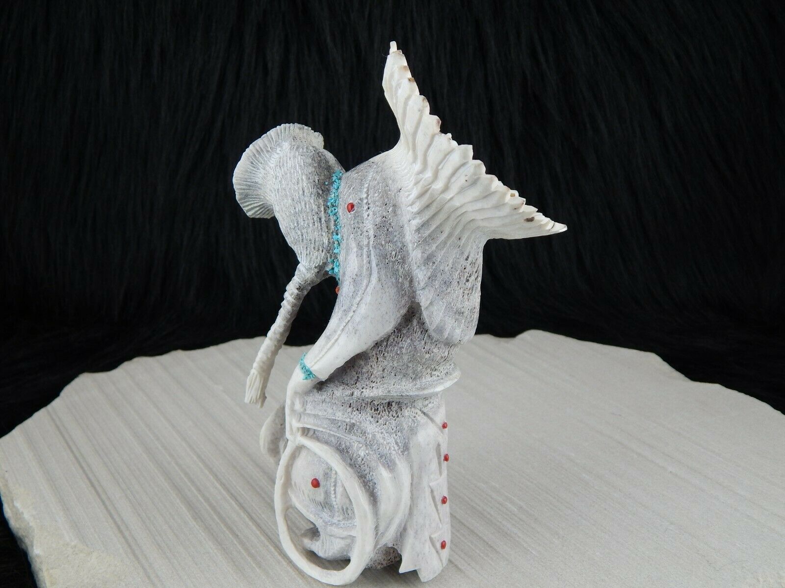 Dancer Zuni Fetish Carving - Marlon Lowsayatee - High Lonesome Trading