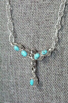 Turquoise & Sterling Silver Necklace - Loretta Smith