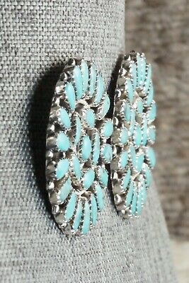 Turquoise & Sterling Silver Earrings - Zeita Begay