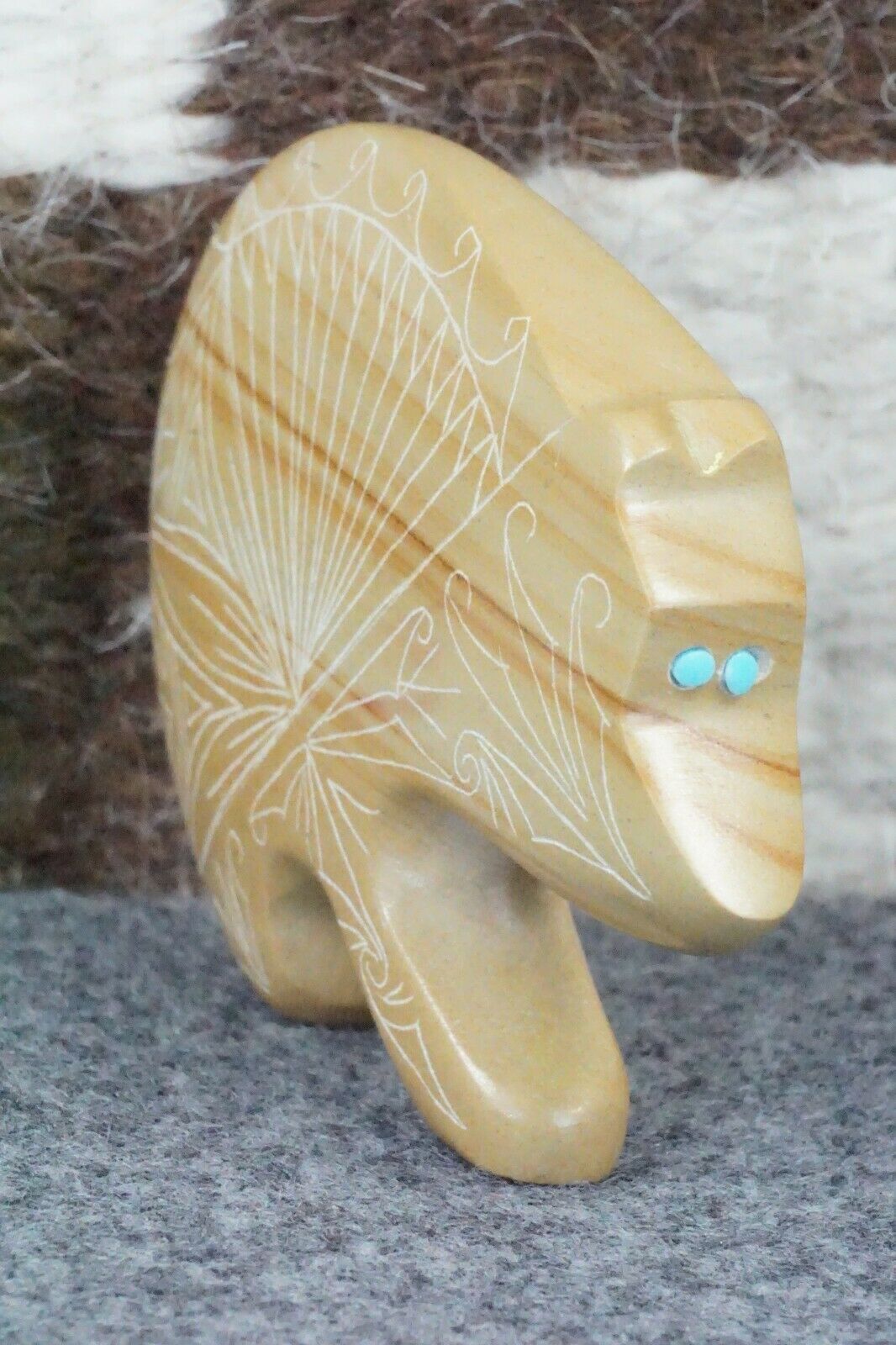 Bear Zuni Fetish Carving - Jonathan Natewa - High Lonesome Trading