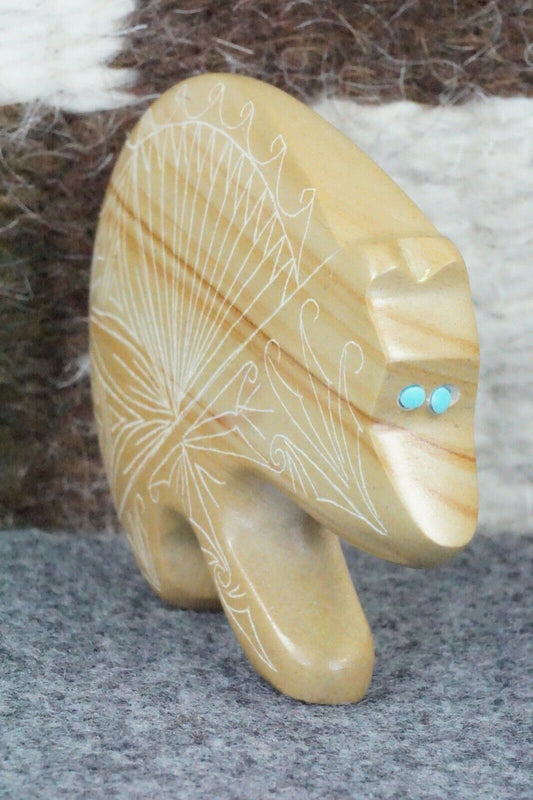 Bear Zuni Fetish Carving - Jonathan Natewa - High Lonesome Trading