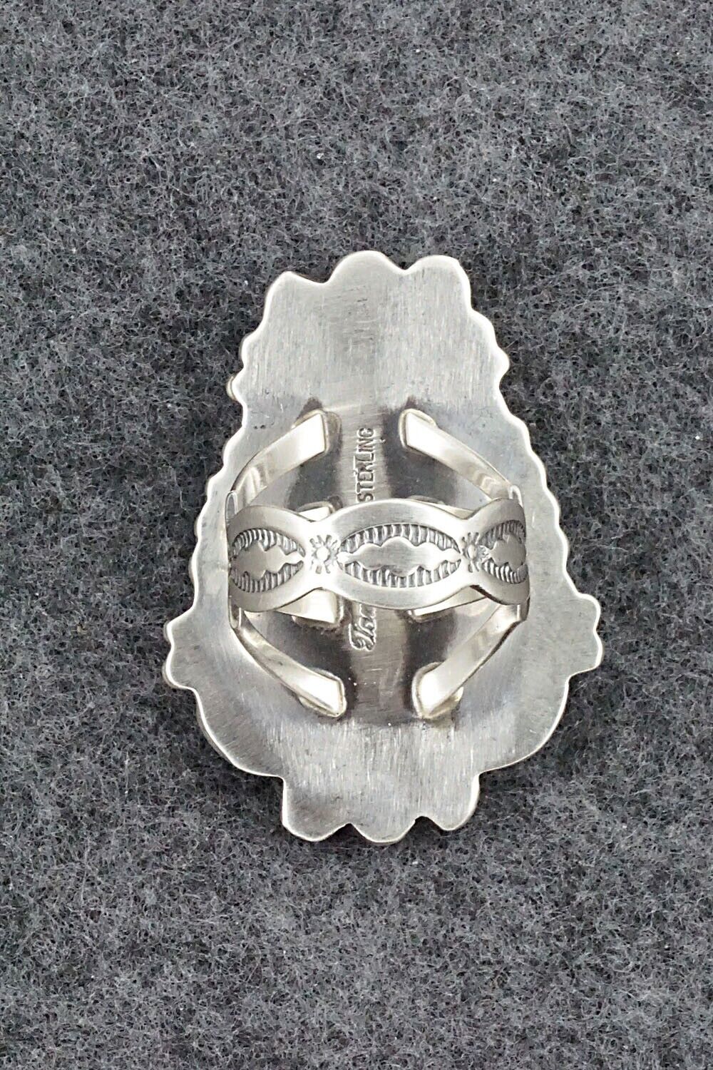 White Buffalo & Sterling Silver Ring - Tom Lewis - Size 8.5