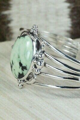 Variscite and Sterling Silver Bracelet - Samuel Yellowhair - High Lonesome Trading