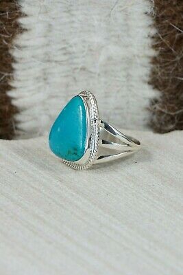 Navajo Turquoise & Sterling Silver Ring - Grace Kenneth - Size 5.5