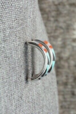 Multi Stone Inlay & Sterling Silver Earrings - Delberta Boone