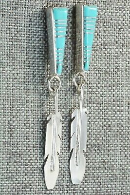 Turquoise & Sterling Silver Earrings - Terrence Panteah