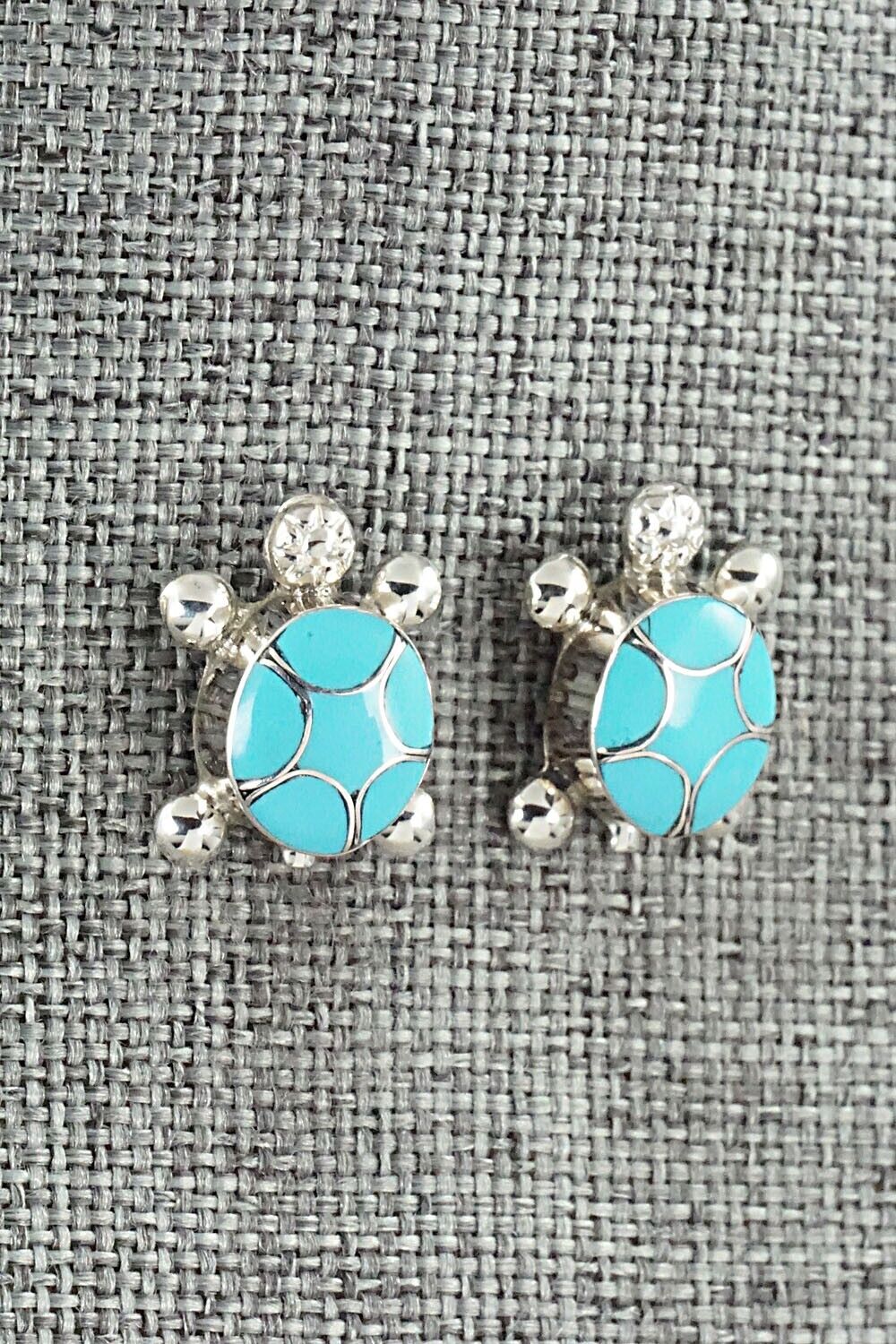 Turquoise & Sterling Silver Earrings - Amielda Peynetsa