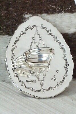 Coral, Turquoise & Sterling Silver Ring - Marlene Haley - Size 5.25