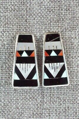 Multi Stone Inlay & Sterling Silver Earrings - Leander Othole