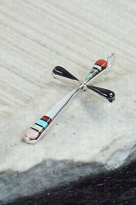 Multi Stone & Sterling Silver Pendant - Lynette Bowannie