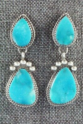 Turquoise & Sterling Silver Earrings - Selina Warner - High Lonesome Trading