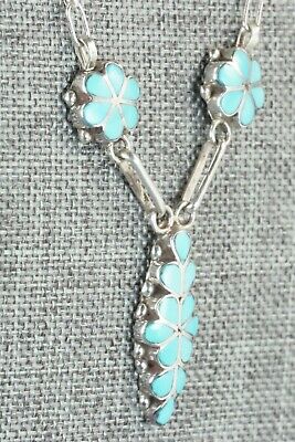 Turquoise & Sterling Silver Necklace - Velda Nastacio