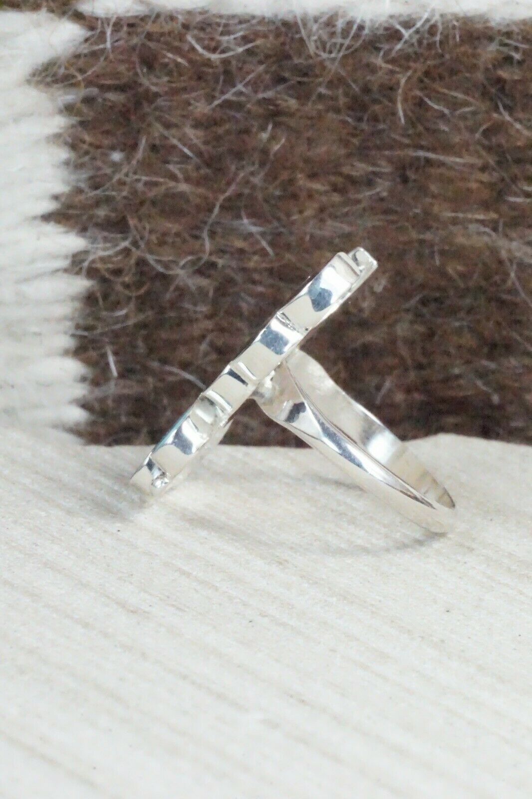 Multi Stone Inlay & Sterling Silver Ring - Breon Wallace - Size 6
