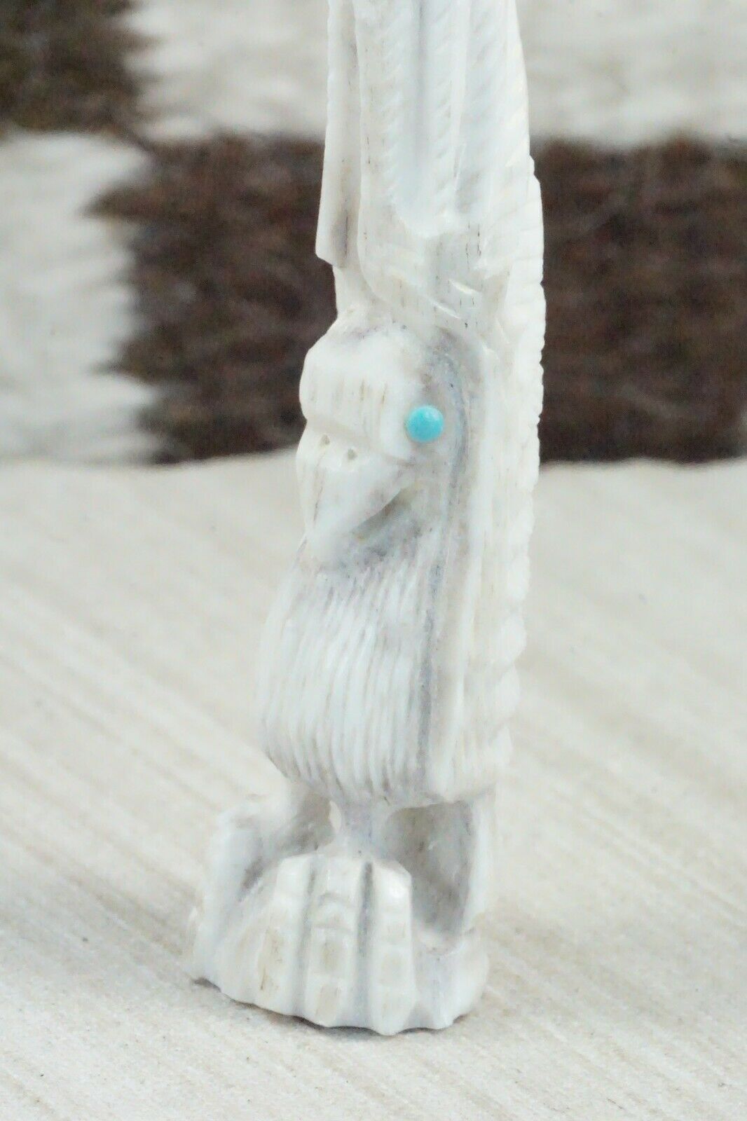 Eagle Zuni Fetish Carving - Garrick Weeka