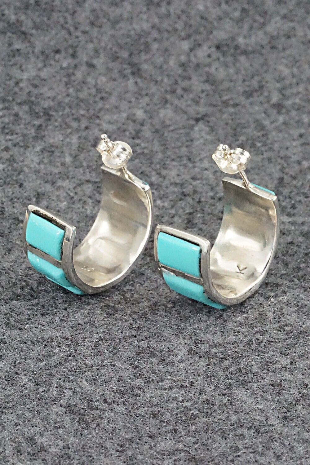 Turquoise & Sterling Silver Earrings - Lloyd Kanesta