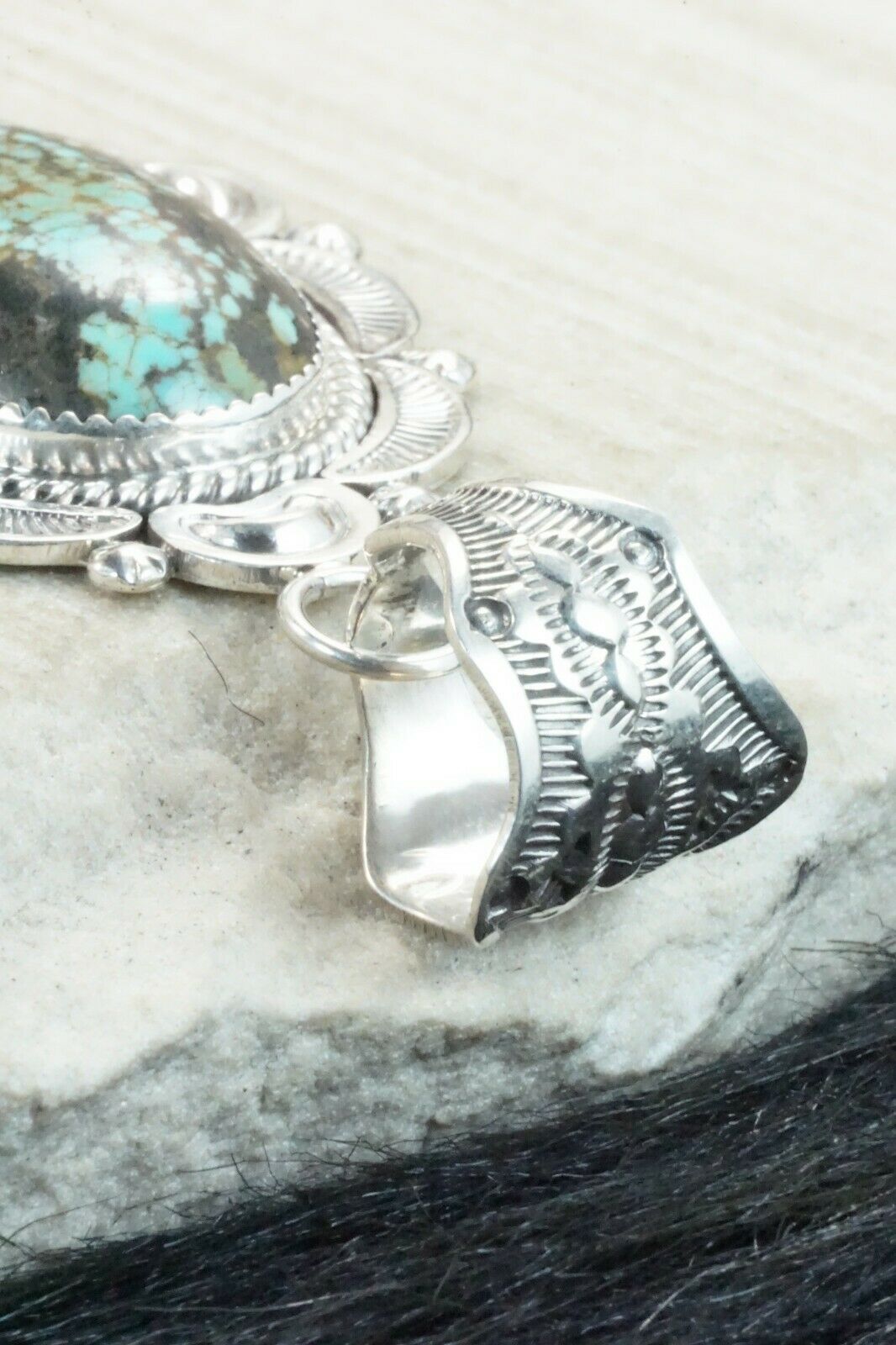 Turquoise & Sterling Silver Pendant - Harold Joe