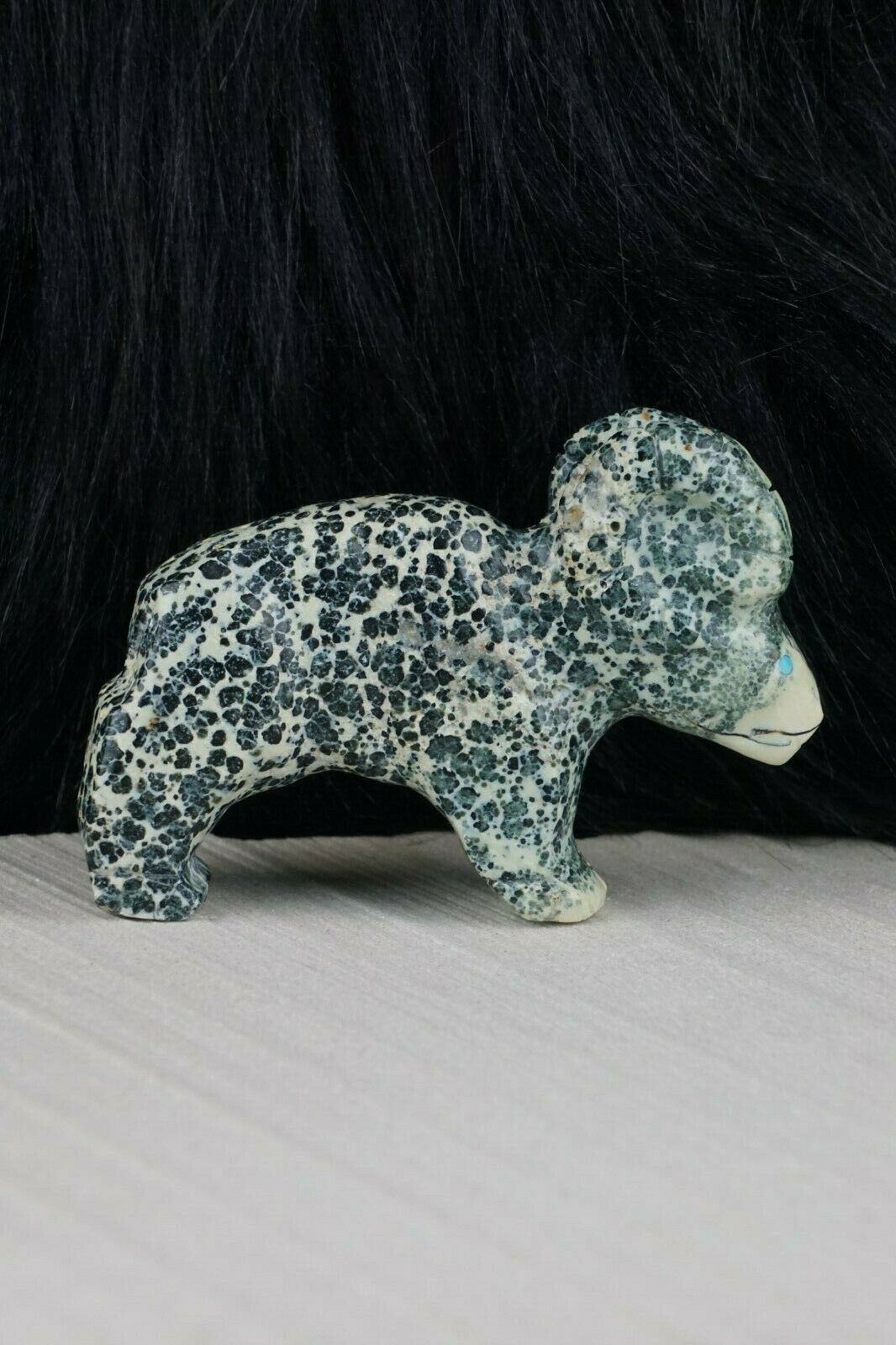 Ram Zuni Fetish Carving - Kevin Quam - High Lonesome Trading