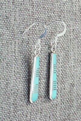 Turquoise & Sterling Silver Earrings - Valentino Laate - High Lonesome Trading