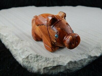 Pig Zuni Fetish Carving - Louise Ponchuella - High Lonesome Trading