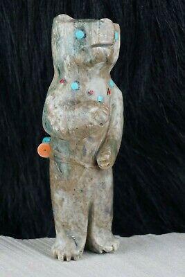 Bear Zuni Fetish Carving - Narren Bowannie - High Lonesome Trading
