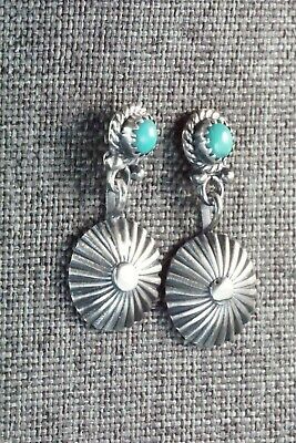 Turquoise and Sterling Silver Earrings - Adela Yazzie
