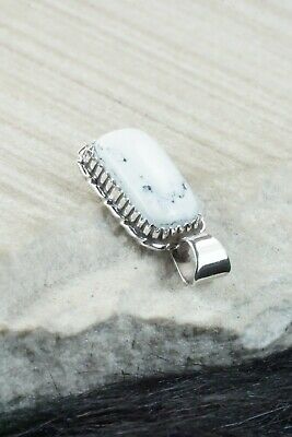 White Buffalo & Sterling Silver Pendant - Alvin Joe