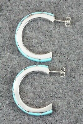 Turquoise & Sterling Silver Earrings - Verna Kantesta