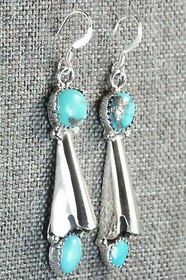Turquoise & Sterling Silver Earrings - Roger Pino