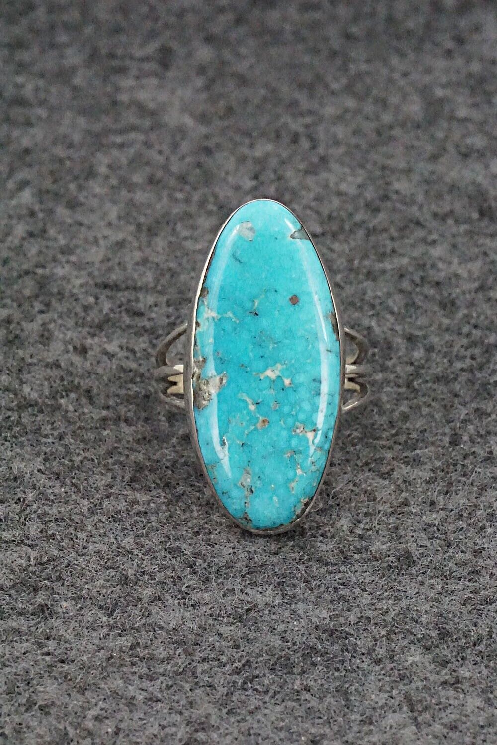 Turquoise & Sterling Silver Ring - Carlos Tsipa - Size 6.25