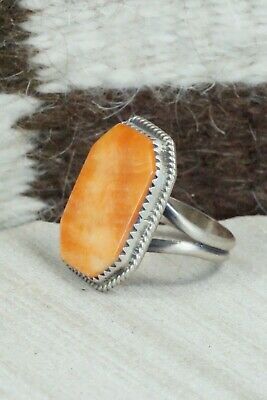 Spiny Oyster and Sterling Silver Ring - Selina Warner - Size 7.75