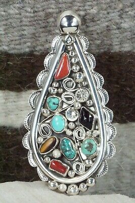 Multi Stone and Sterling Silver Pendant - Delbert Arviso
