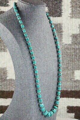 Turquoise & Sterling Silver Necklace - Navajo