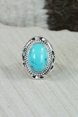 Turquoise & Sterling Silver Ring - Samuel Yellowhair - Size 5.75