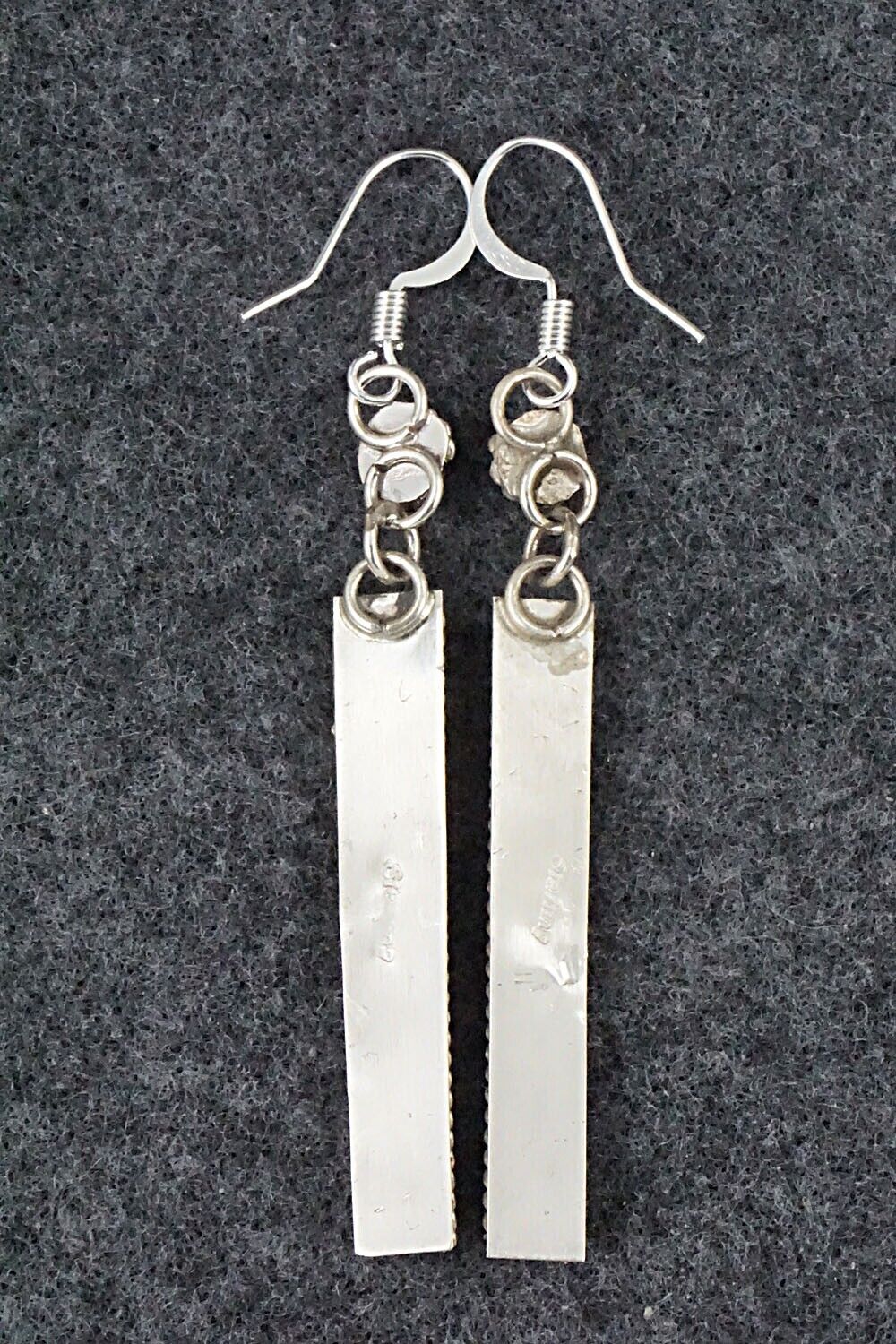 Turquoise & Sterling Silver Earrings - Chester Charley