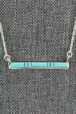 Turquoise & Sterling Silver Necklace - Rolanda Natachu