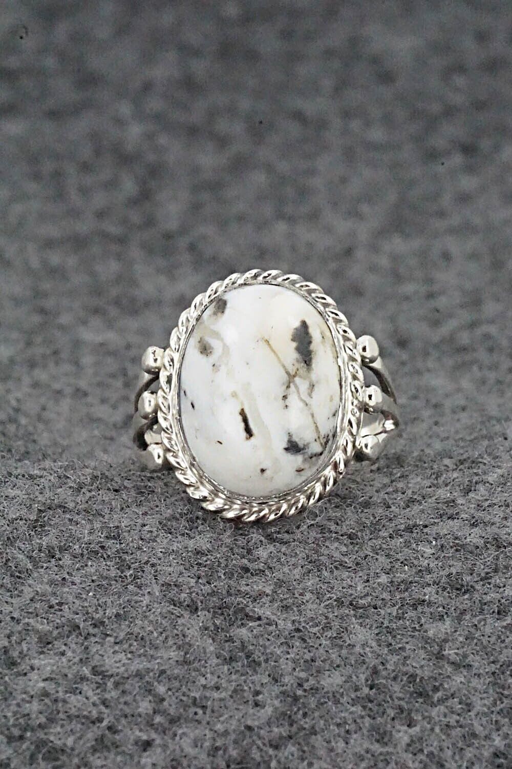 White Buffalo & Sterling Silver Ring - Grace Kenneth - Size 6