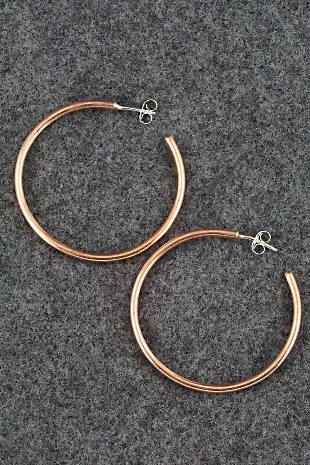 Copper Hoop Earrings - Elaine Tahe